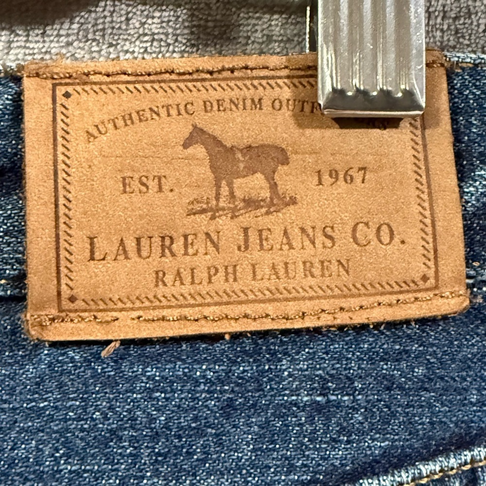 Vintage Ralph Lauren Jeans Women’s Size 12 Embroidered Pockets Wide Straight Leg - Picture 9 of 11